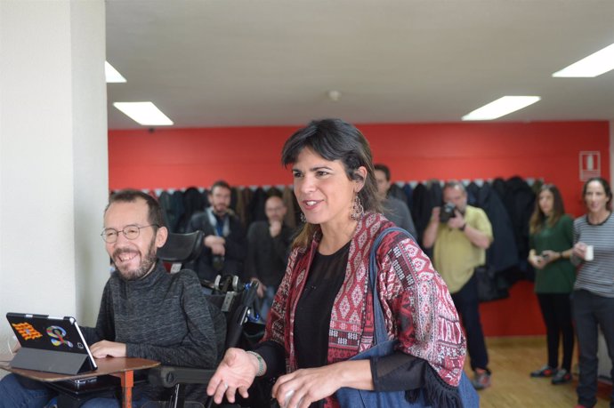 Teresa Rodríguez y Pablo Echenique en el Consejo Ciudadano Estatal de Podemos