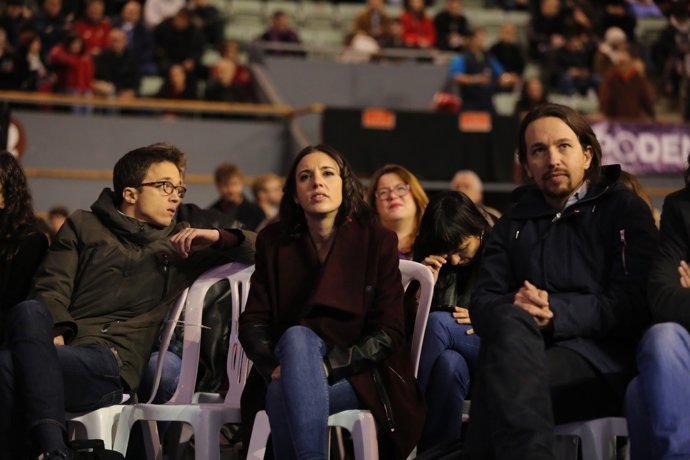 Pablo Iglesias i Irene Montero durant el Congreso de Vistalegre