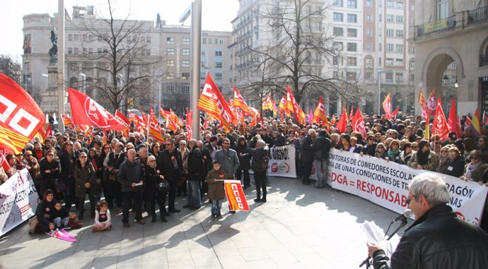 Concentración este domingo en Zaragoza.