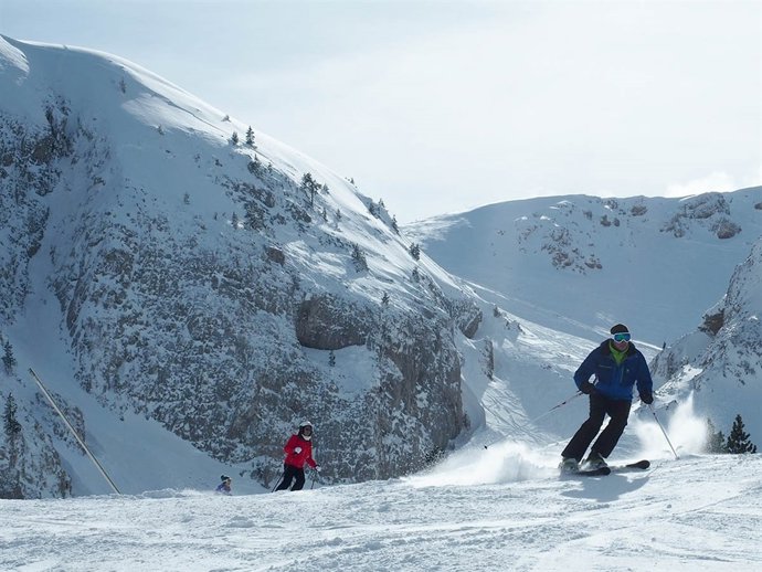 Esquiadors en La Masella (Girona)