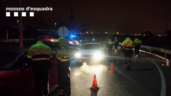 Control de tráfico dels Mossos d'Esquadra