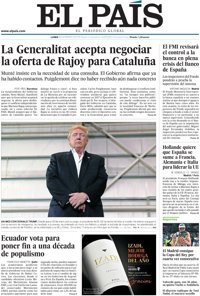 Las portadas de los periódicos de hoy, lunes 20 de febrero de 2017