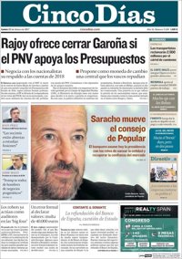 Las portadas de los periódicos económicos de hoy, lunes 20 de febrero