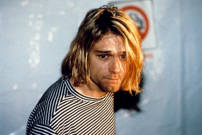 Nirvana frontman Kurt Cobain at the 1993 MTV Video Music Awards ceremony