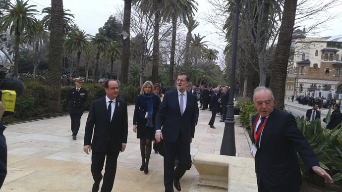 Rajoy y Hollande en Málaga en su Cumbre bilateral