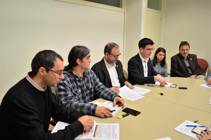 Concejales de ERC, CiU y Comú de Lleida