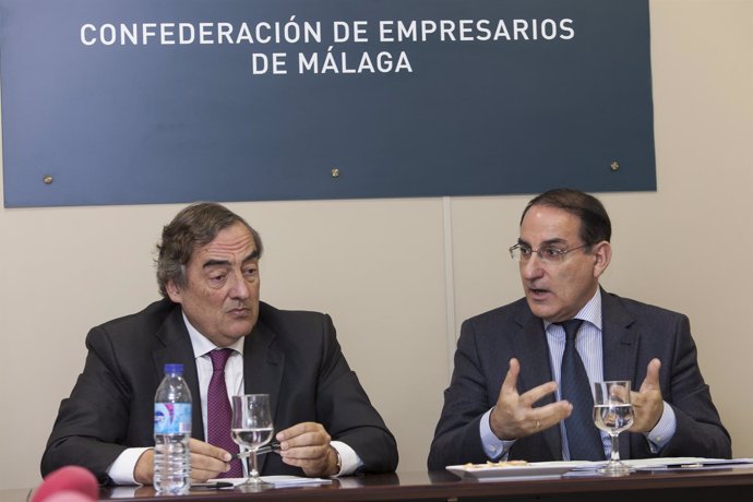 Javier González de Lara y Juan Rosell en una reunión en Málaga 