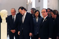 Rajoy y Hollande conocen la Colección Loringiana, la Tumba del Guerrero y el mosaico de Venus del Museo de Málaga