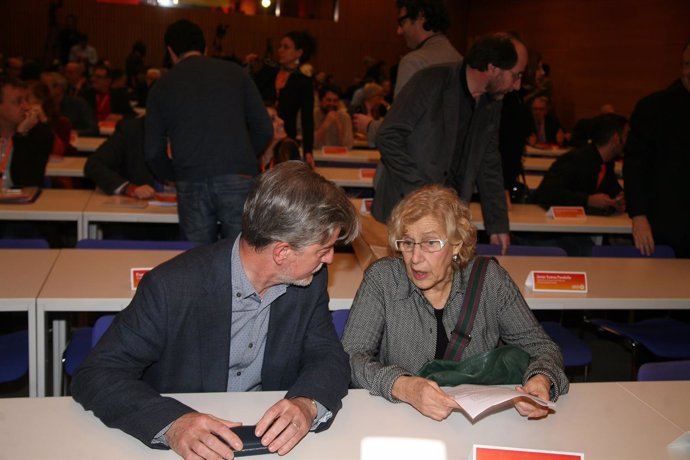 Pedro Santisteve y Manuela Carmena, en las jornadas municipalistas de Valencia