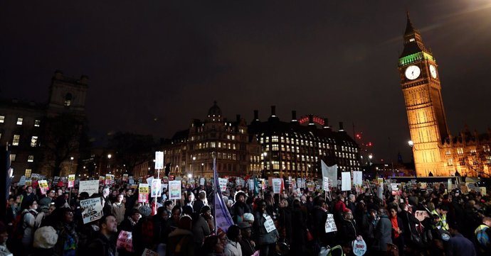 Protestas en contra de la visita de Estado de Trump a Reino Unido 