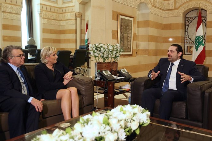 Marine Le Pen se reúne con Saad Hariri en Beirut