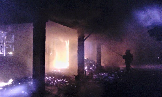 Imagen de la vivienda incendiada