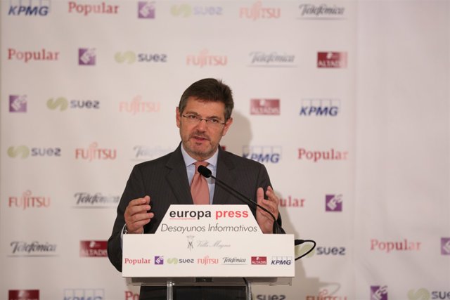 Informatiu d'Europa  Press amb el ministre de Justícia, Rafael Catalá