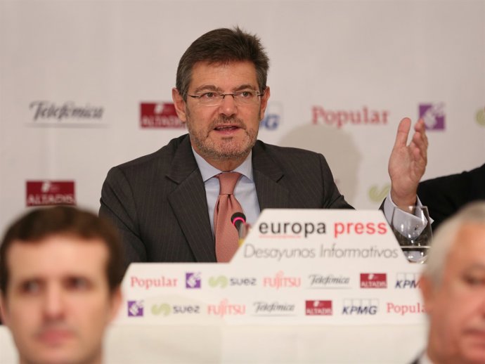 Esmorzar Informatiu d'Europa Press amb el ministre de Justícia, Rafael Catalá