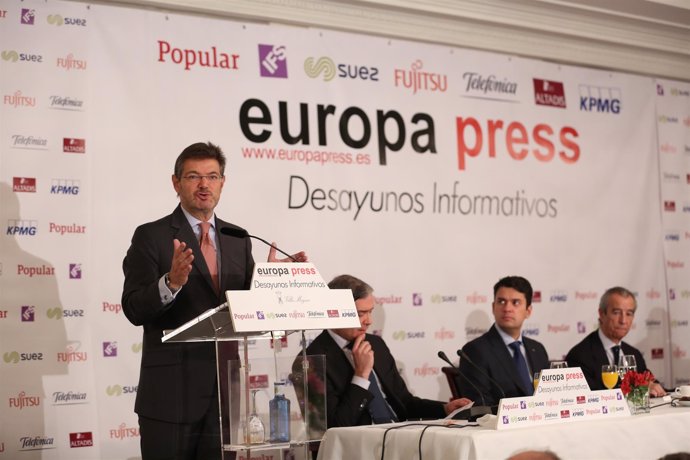 Desayuno Informativo de Europa Press con el ministro de Justicia, Rafael Catalá
