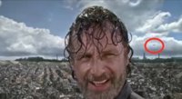 ¿Hay un avión volando detrás de Rick en The Walking Dead?