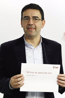Rueda de prensa de Mario Jiménez en la sede del PSOE