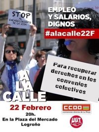 UGT y CCOO inician movilizaciones para reclamar trabajo digno y crecimiento salarial