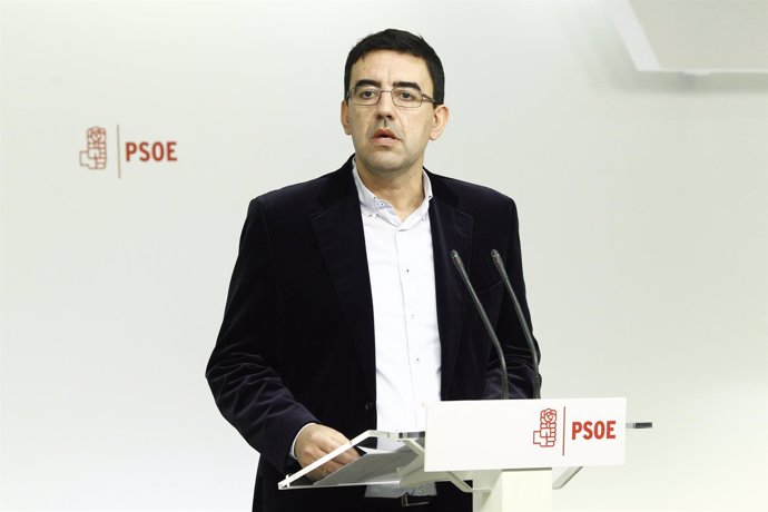 Rueda de prensa de Mario Jiménez en la sede del PSOE