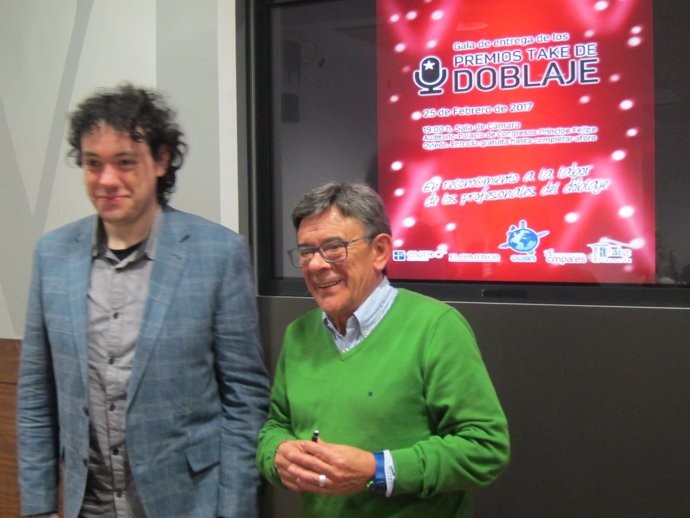 Roberto Sánchez Ramos y Miguel Martínez en la presenatción de los premios TAKE.