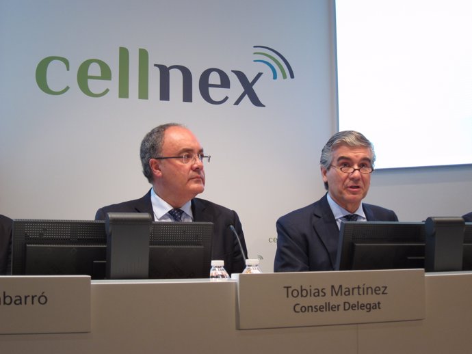 Tobías Martínez i Francisco Reynés (Cellnex Telecom)