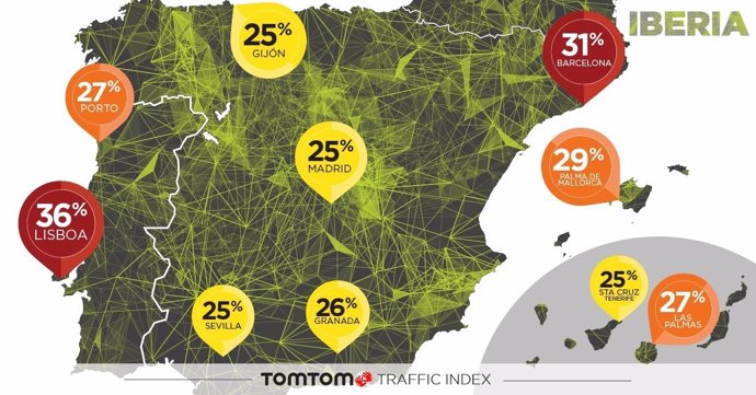 TomTom congestión ciudades