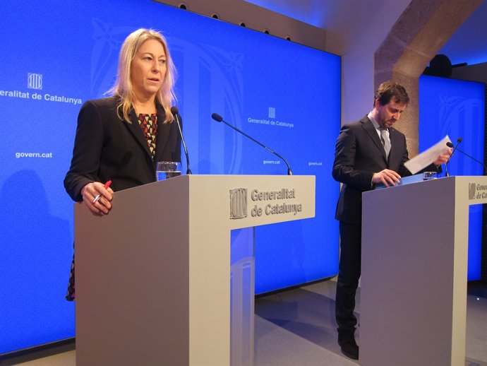 La portaveu del Govern N.Munté i el conseller de Salut T.Comín