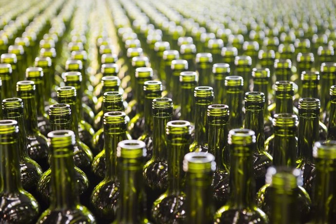Botellas de vidrio reciclado