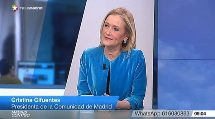Cristina Cifuentes en Telemadrid