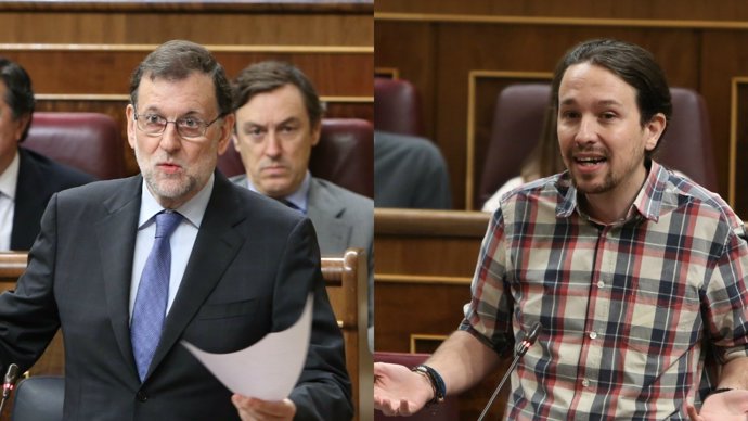 Rajoy y Pablo Iglesias en el Congreso