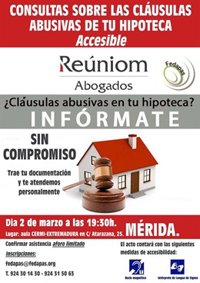 Una jornada explicará las cláusulas "abusivas" de las hipotecas a los discapacitados auditivos en Mérida (Badajoz)