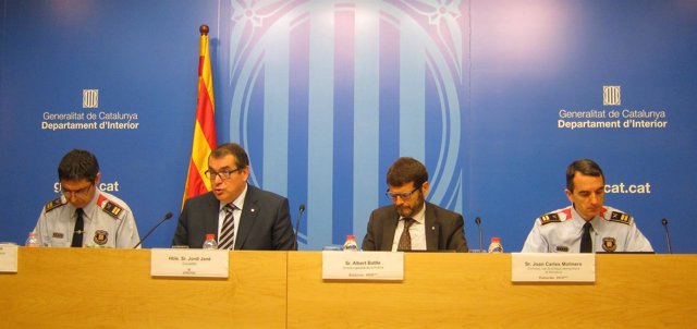 Josep Lluís Trapero, Jordi Jané, Albert Batlle y Joan Carles Molinero