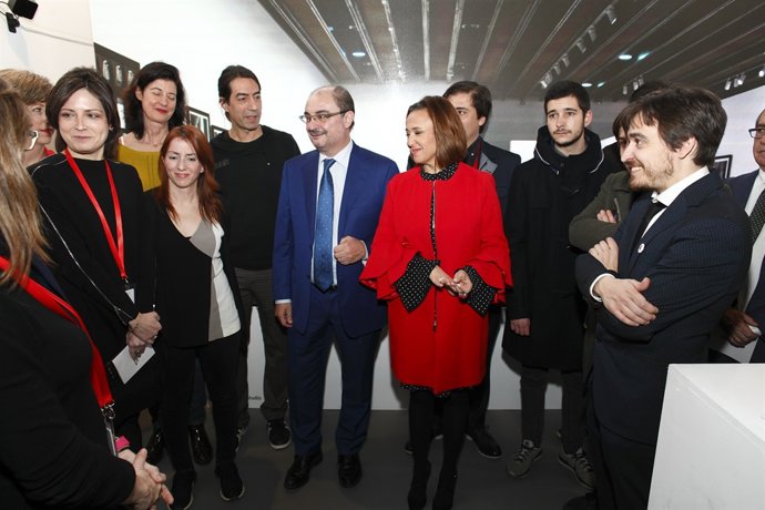 Javier Lambán i Mayte Pérez al costat de creadors aragonesos a ARCO