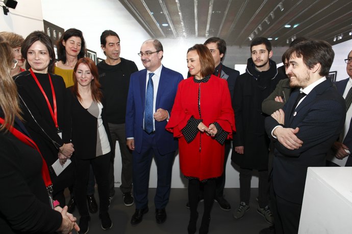 Javier Lambán i Mayte Pérez al costat de creadors aragonesos a ARCO