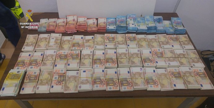 Dinero intervenido en Tarragona