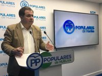 PP lamenta "la deslealtad" institucional de Alonso y critica que visite el chare de Lepe "con las manos vacías"