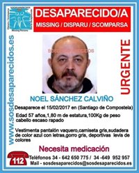 Buscan a un hombre de 57 años desaparecido en Santiago de Compostela
