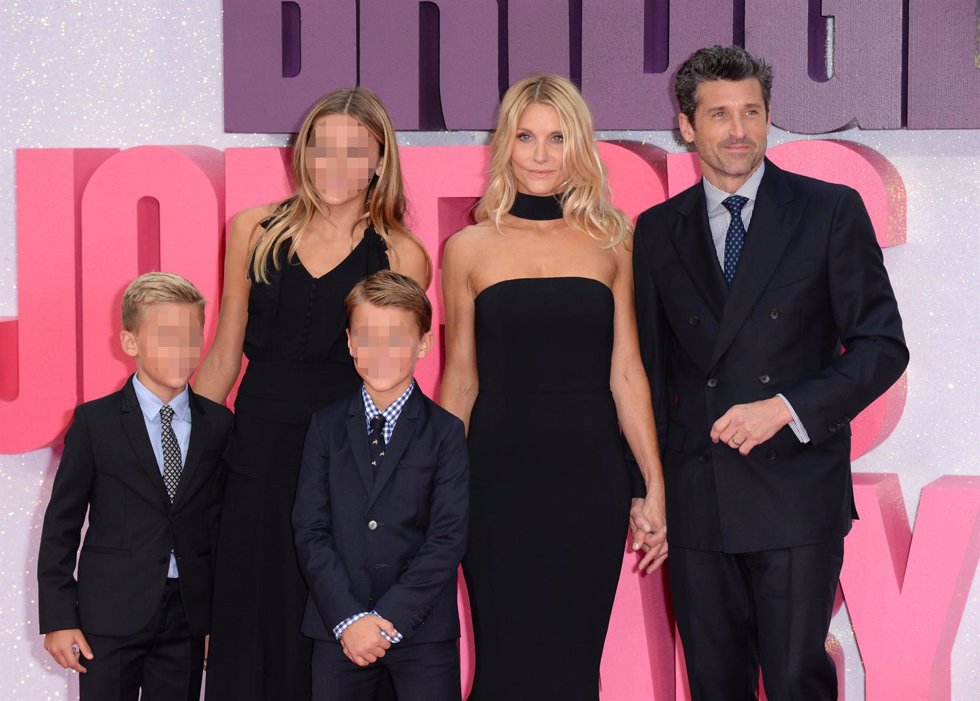 Patrick Dempsey, wife and family attending the Bridget Jones' Baby World Premier