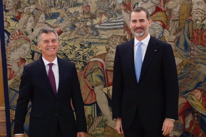 El Rey Felipe VI y el presidente Macri