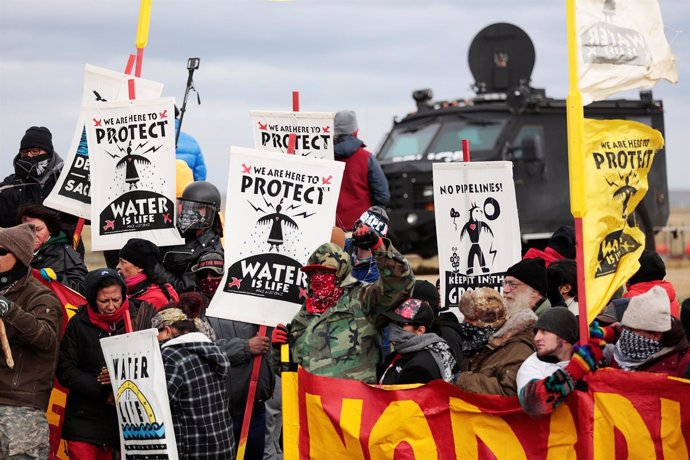 Manifestación contra el proyecto de Oleoducto Dakota Access
