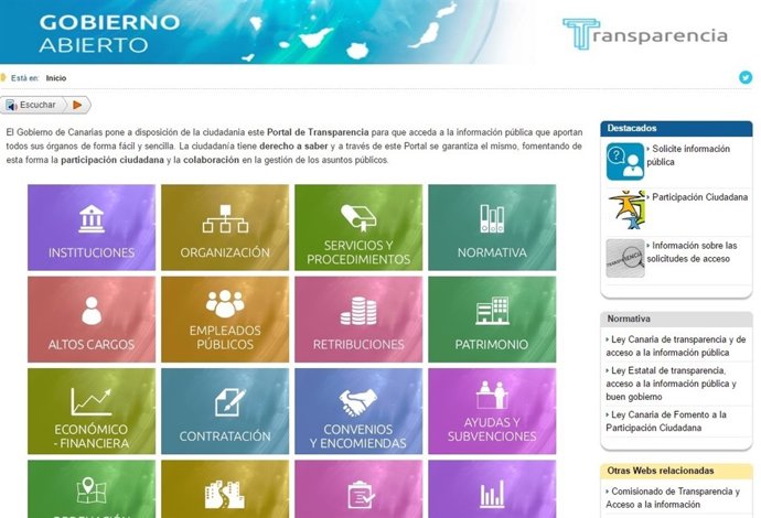 Portal de transparencia de Canarias