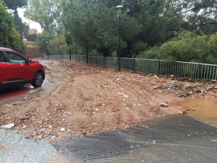 Tormenta inundaciones carretera Málaga