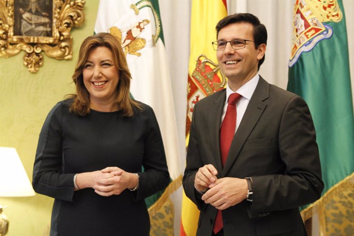 Susana Díaz y Francisco Cuenca, este jueves en Granada