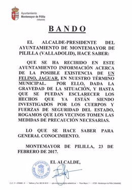 Bando de Montemayor de Pinilla aletando de la presencia de un jaguar