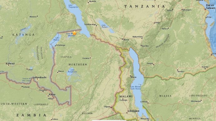 Terremoto de magnitud 5,7 en Zambia