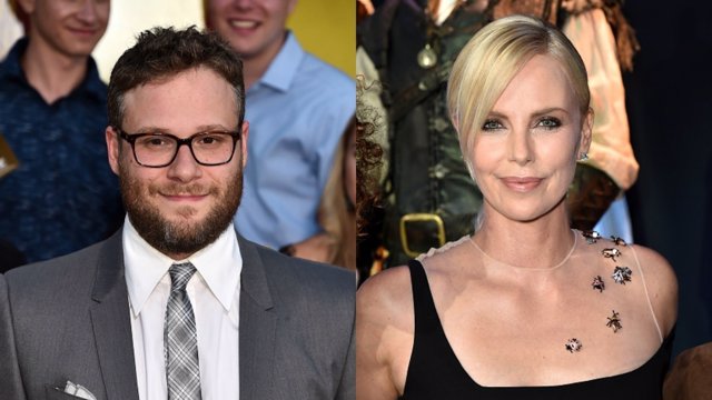 Charlize Theron y Seth Rogen 