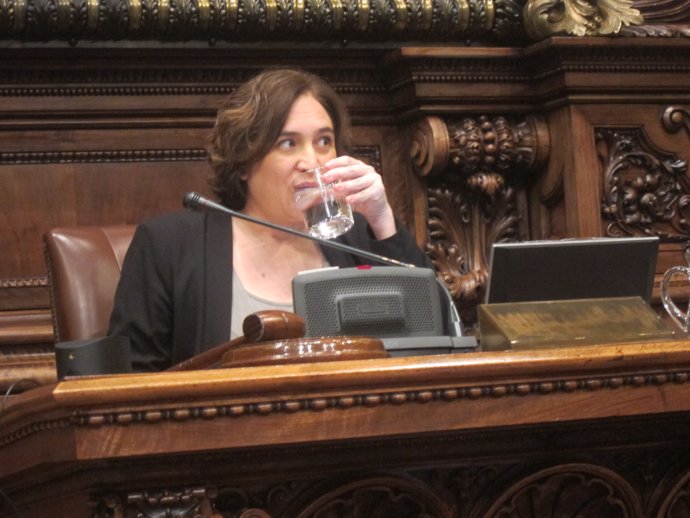 L'alcaldessa de Barcelona,  Ada Colau, en el ple                          