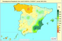 Las lluvias de esta semana reducen el déficit acumulado de precipitaciones desde octubre de 2016 del 12 al 7%