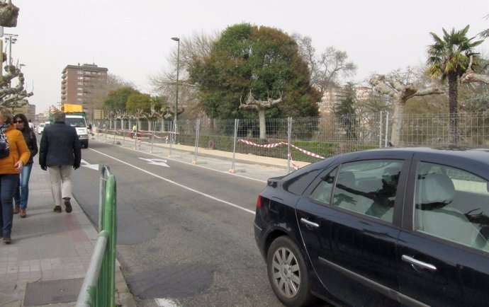 VALLADOLID. Obras en el Puente de Poniente