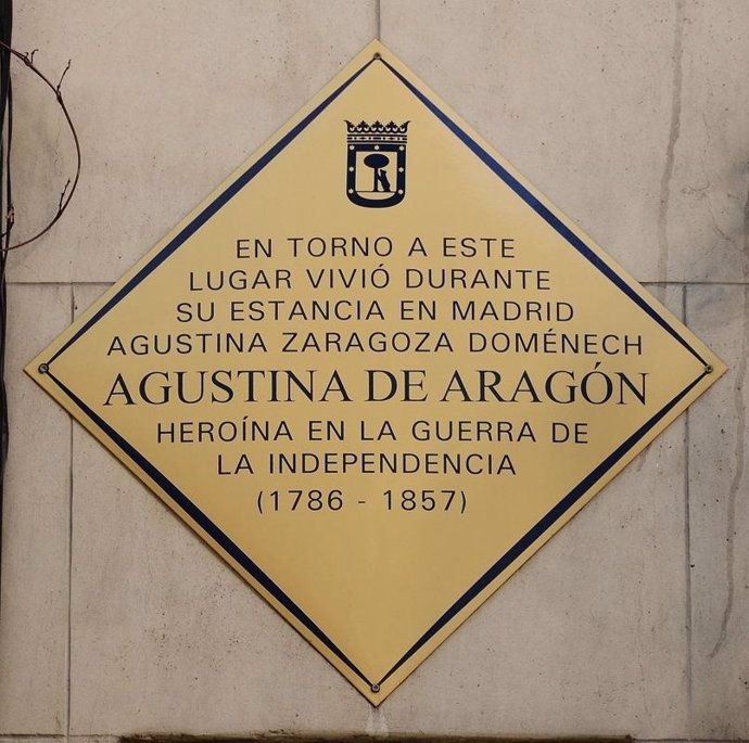 Placa Agustina de Aragón.
